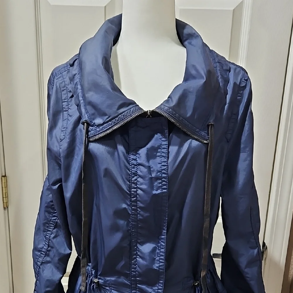 Coach Womens Navy Nylon Lightweight  Jacket Size Small